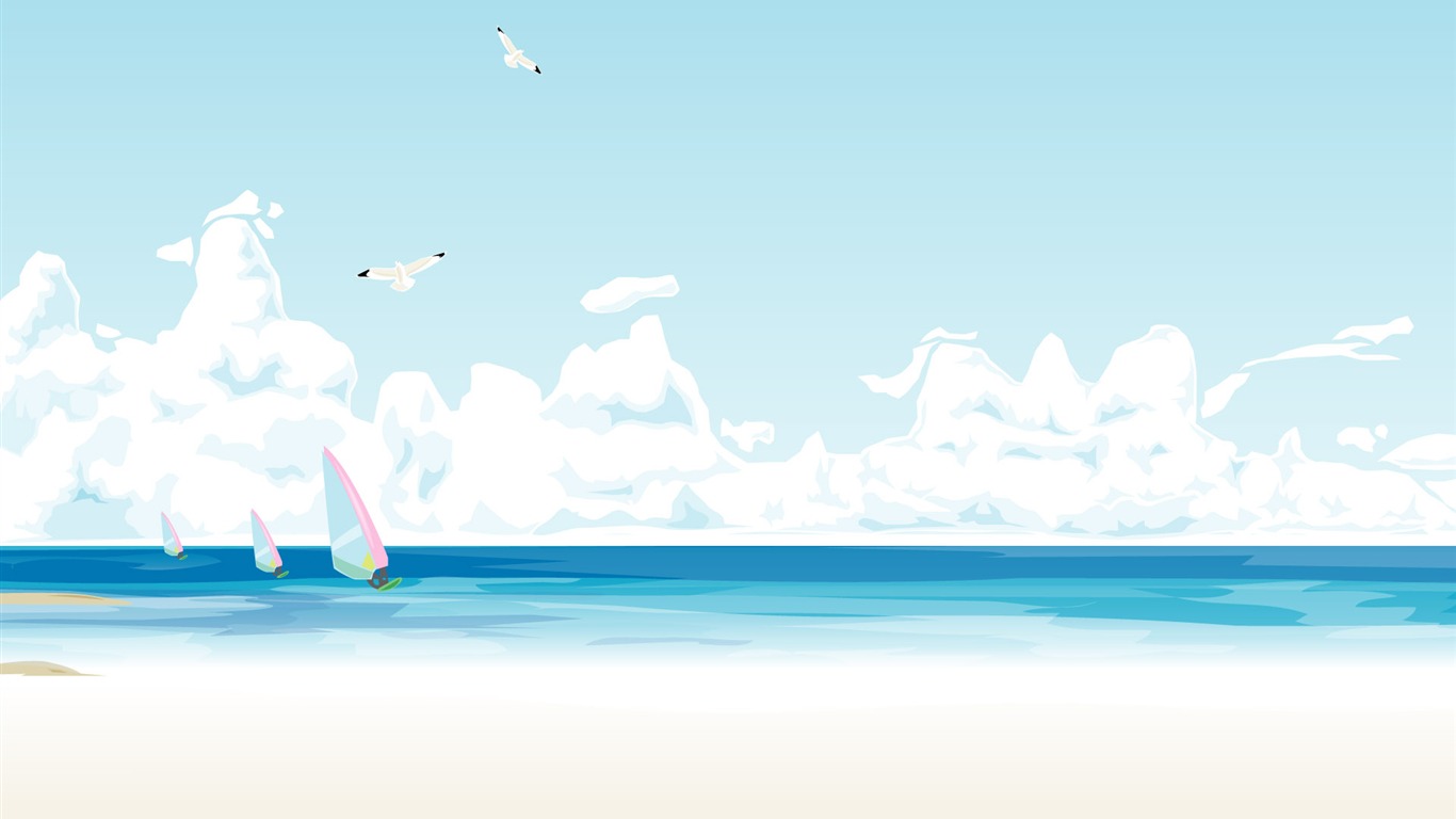 Vector Scenery Collection Wallpapers (2) #16 - 1366x768