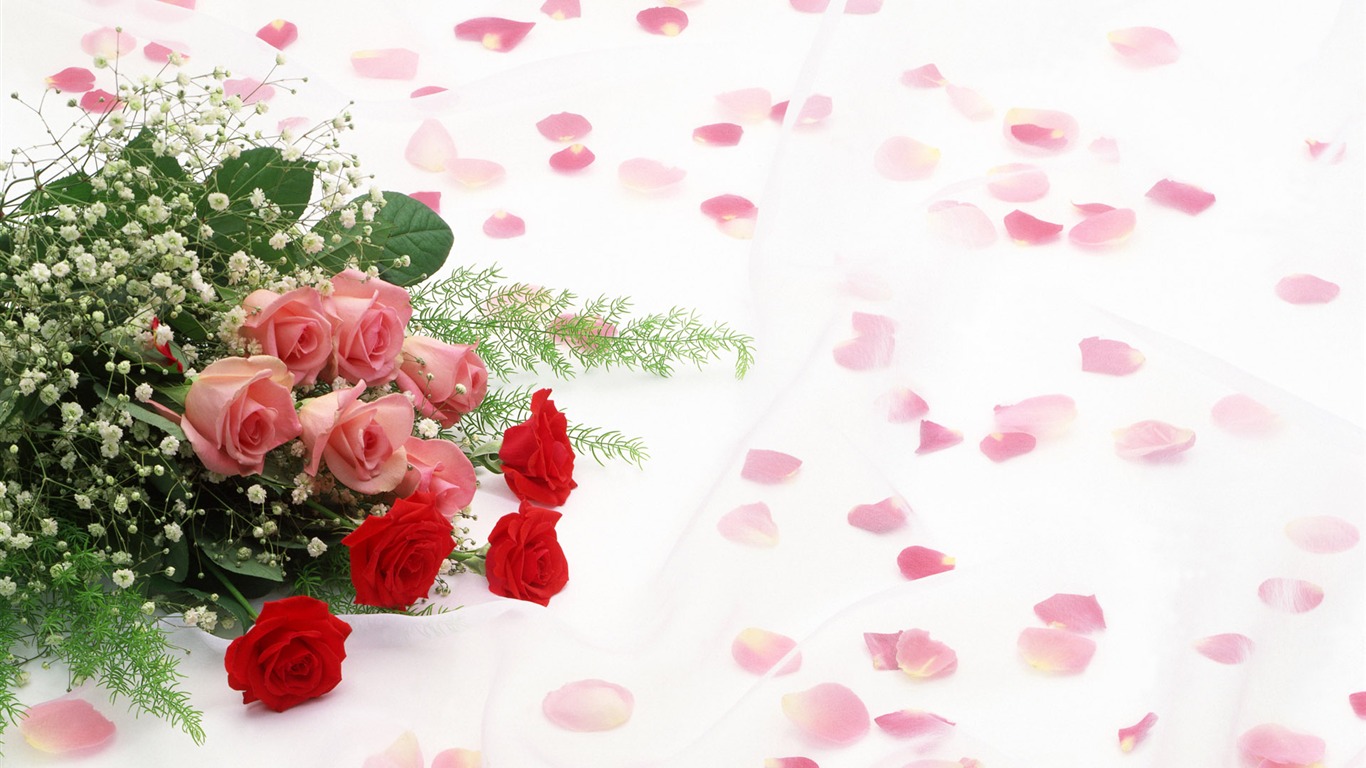 Wedding Flowers items wallpapers (1) #6 - 1366x768