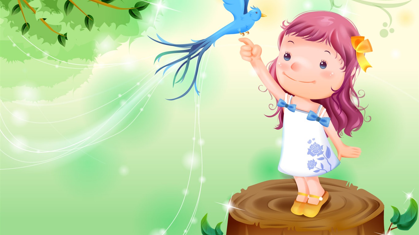 矢量快樂童年壁紙(二) #3 - 1366x768
