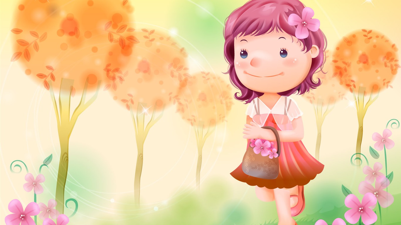 矢量快樂童年壁紙(二) #4 - 1366x768