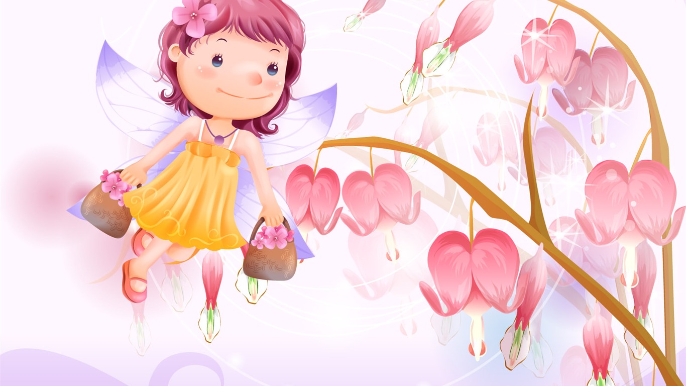 矢量快樂童年壁紙(二) #5 - 1366x768