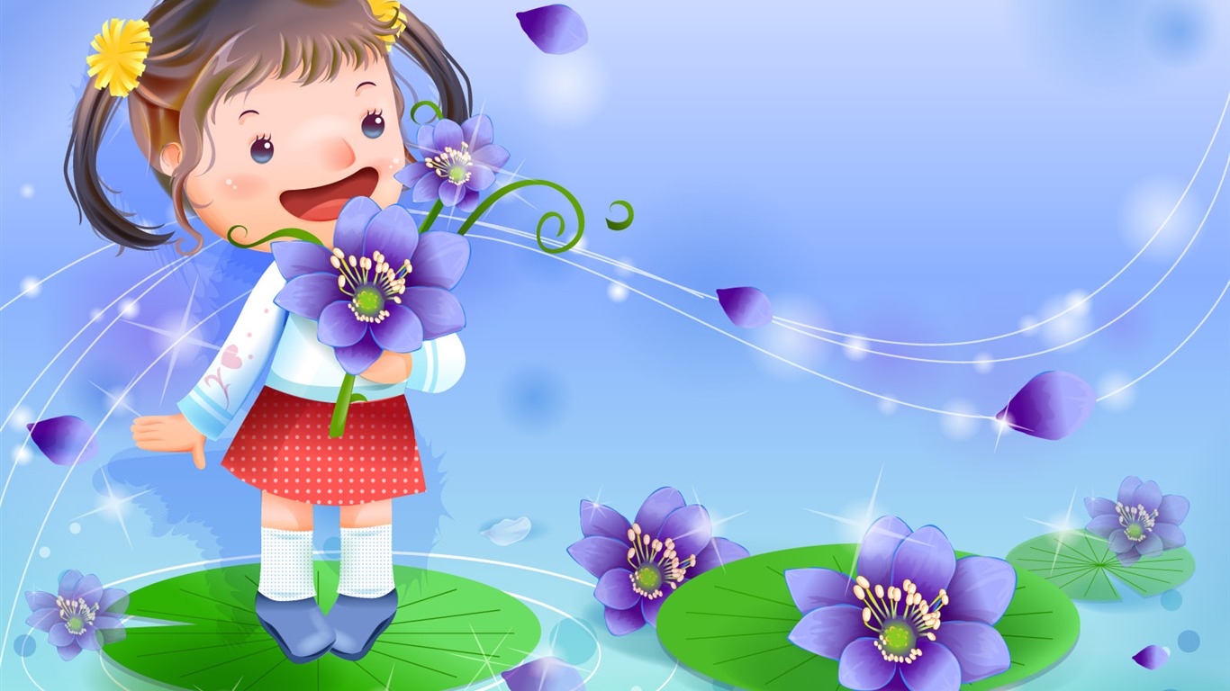 矢量快樂童年壁紙(二) #8 - 1366x768