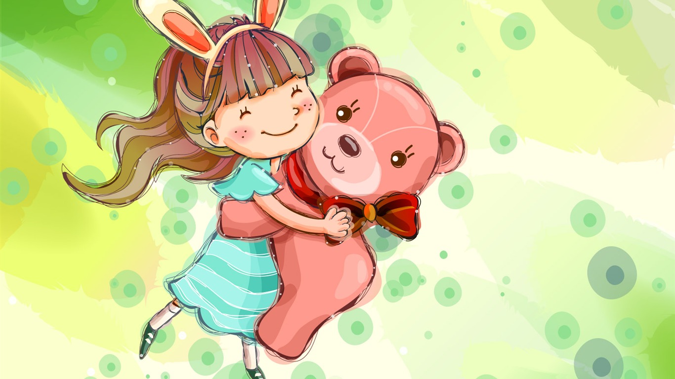 矢量快樂兒童壁紙(二) #3 - 1366x768