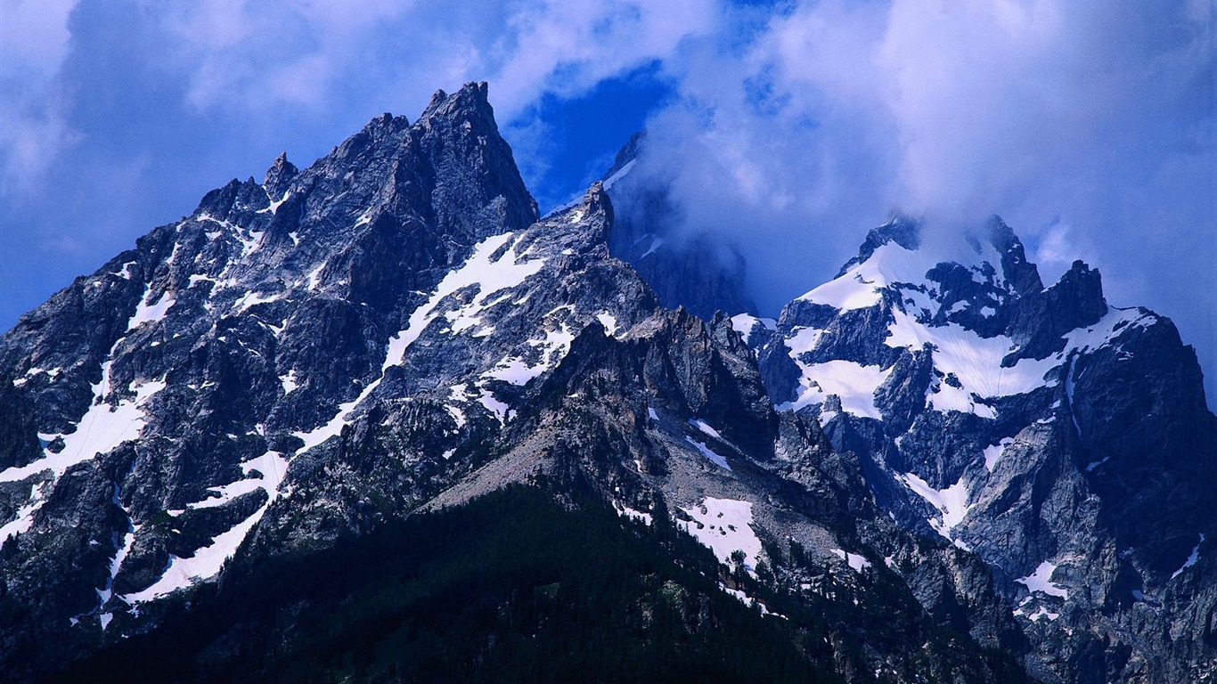 lacs et de montagnes magnifiques fonds d'écran #19 - 1366x768