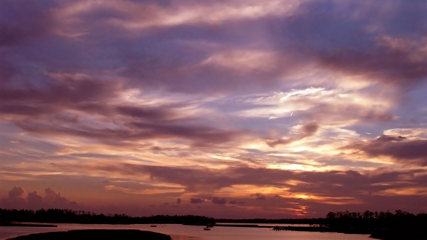 朝霞晚霞 高清精美壁紙(二) #13 - 1366x768