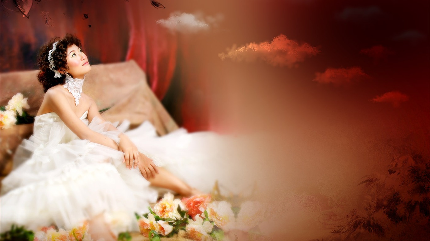 Wedding photography wallpaper album (2) #10 - 1366x768