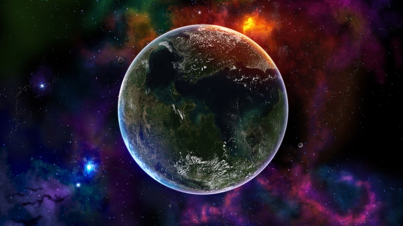 Star Earth HD Tapety na plochu #1 - 1366x768