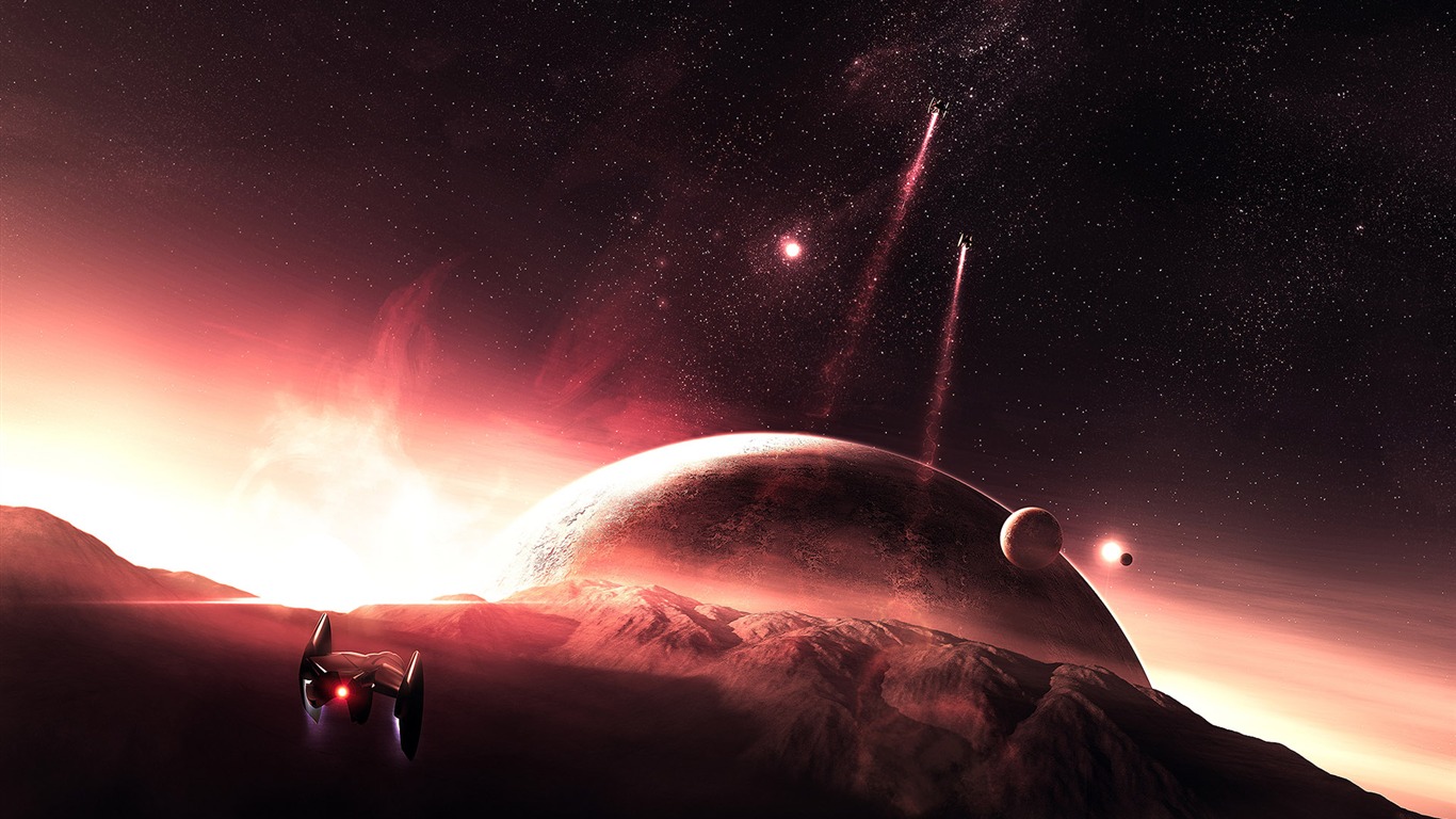 星空地球高清壁紙 #15 - 1366x768