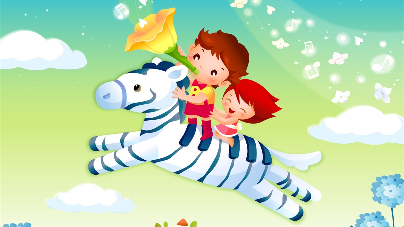 Childhood Dreams Cartoon Wallpaper (1) #3 - 1366x768