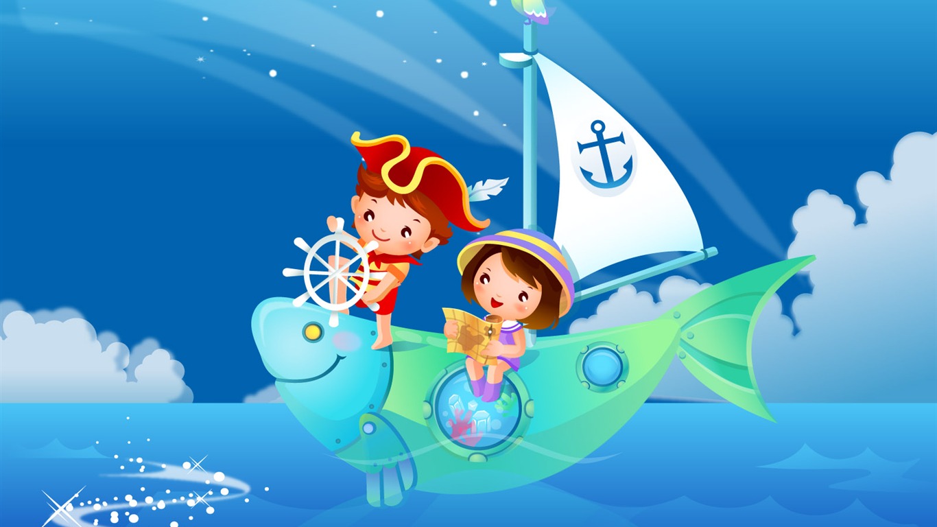 Childhood Dreams Cartoon Wallpaper (1) #12 - 1366x768