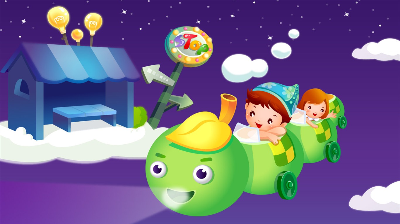 Childhood Dreams Cartoon Wallpaper (1) #15 - 1366x768