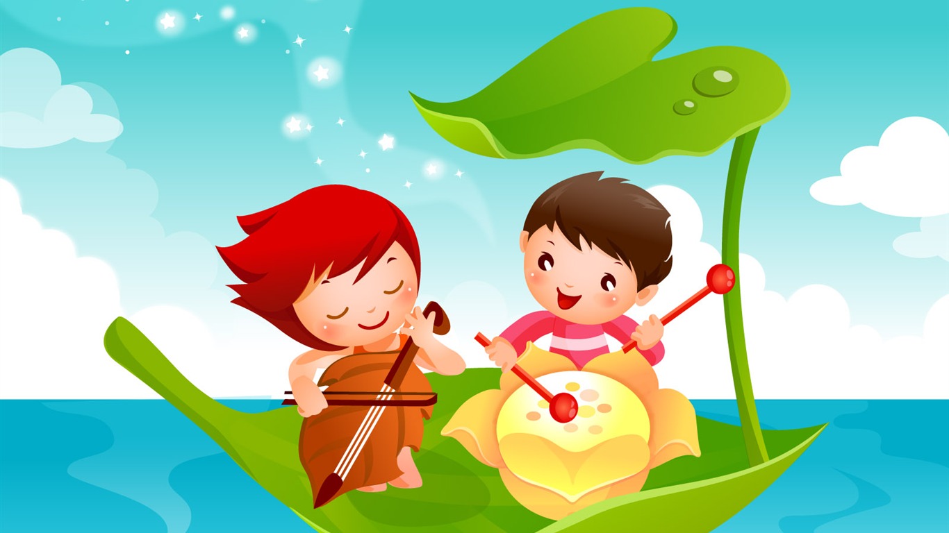 Childhood Dreams Cartoon Wallpaper (1) #17 - 1366x768