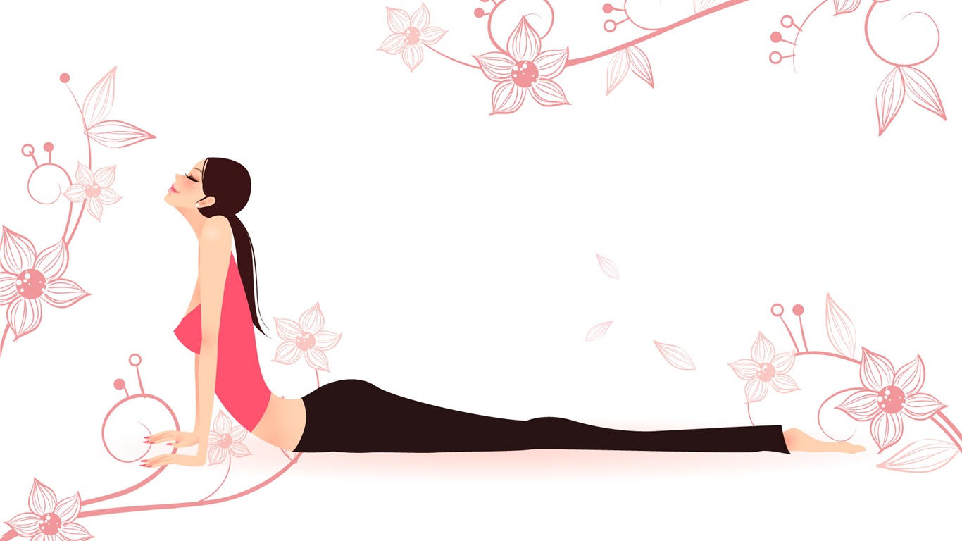 矢量女人花壁紙專輯(四) #8 - 1366x768