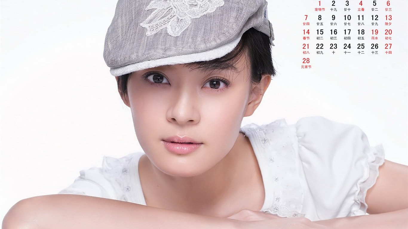 2010年2月明星日曆壁紙 #8 - 1366x768