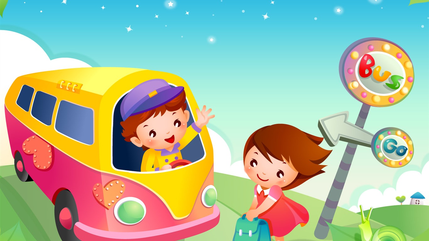 Childhood Dreams Cartoon wallpapers (2) #11 - 1366x768