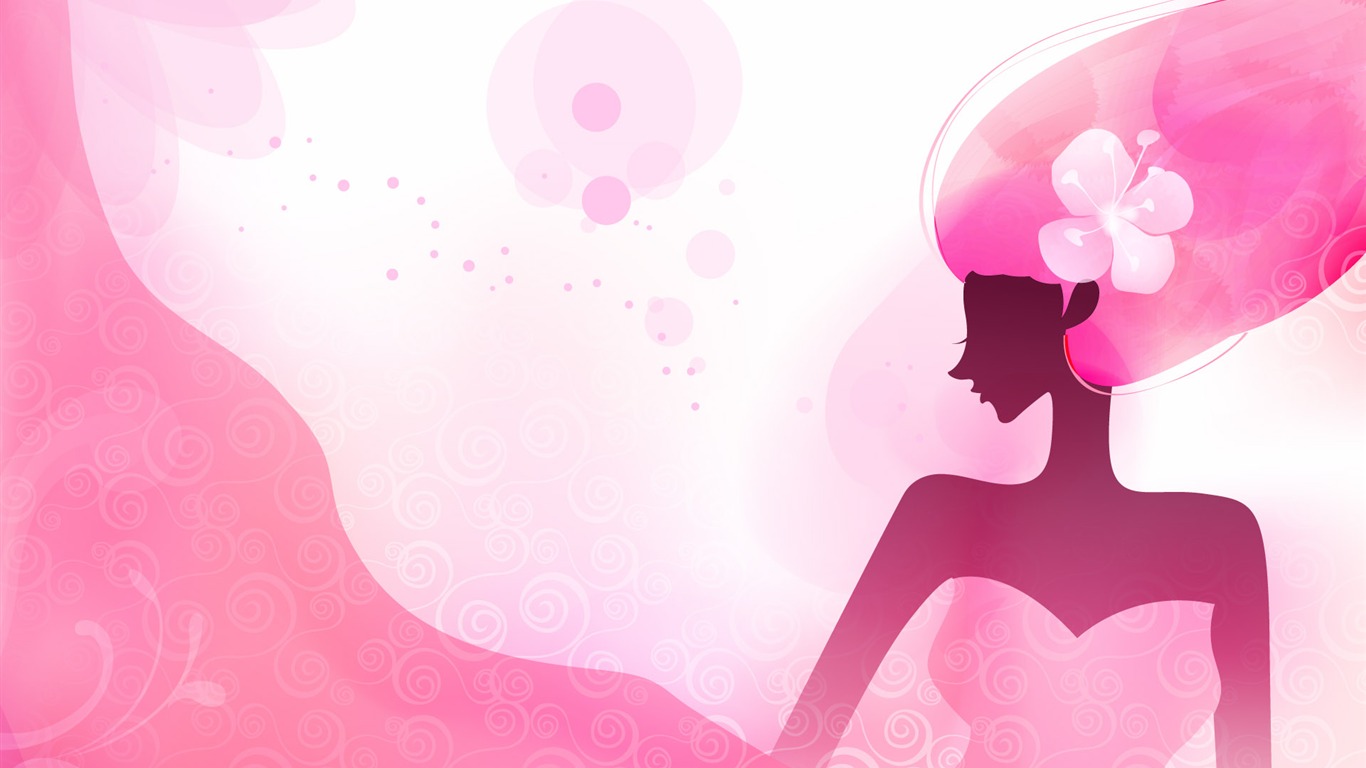 矢量女人花壁紙專輯(五) #10 - 1366x768