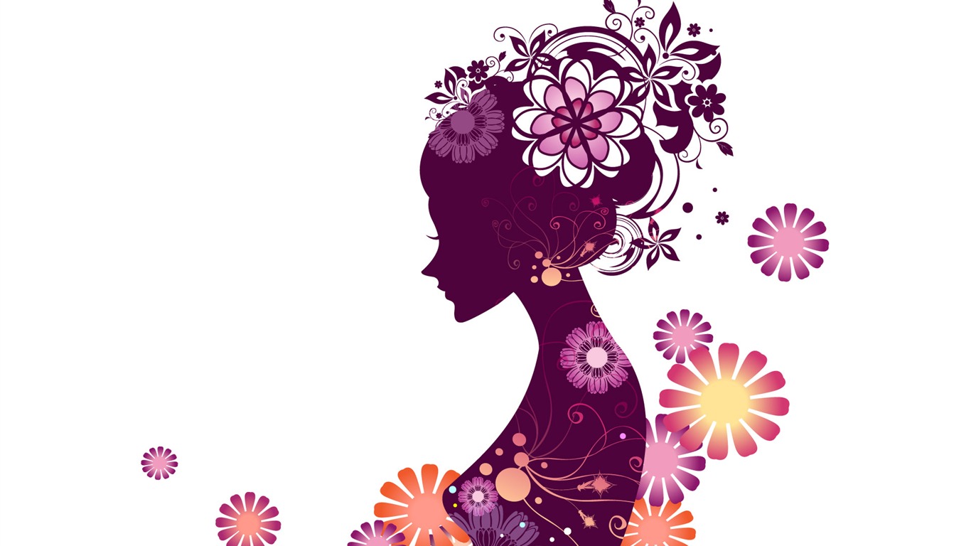 Vector happy childhood Wallpaper (5) #16 - 1366x768