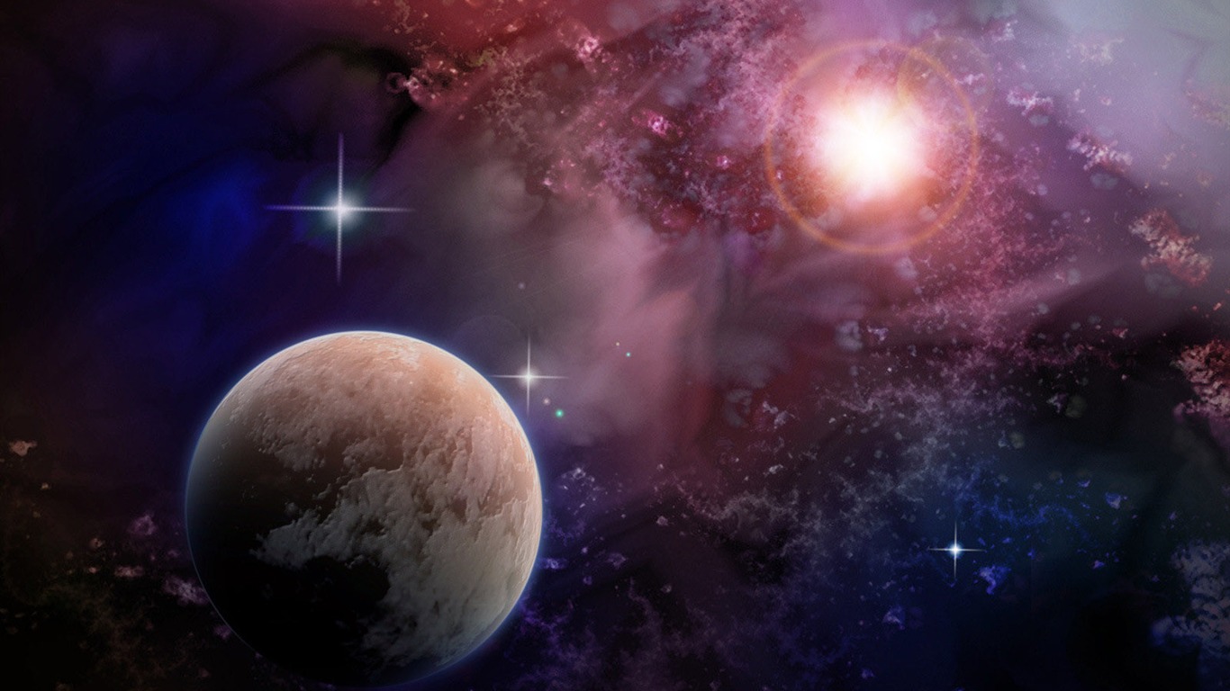 Unendlichen Universums, das schöne Star Wallpaper #30 - 1366x768