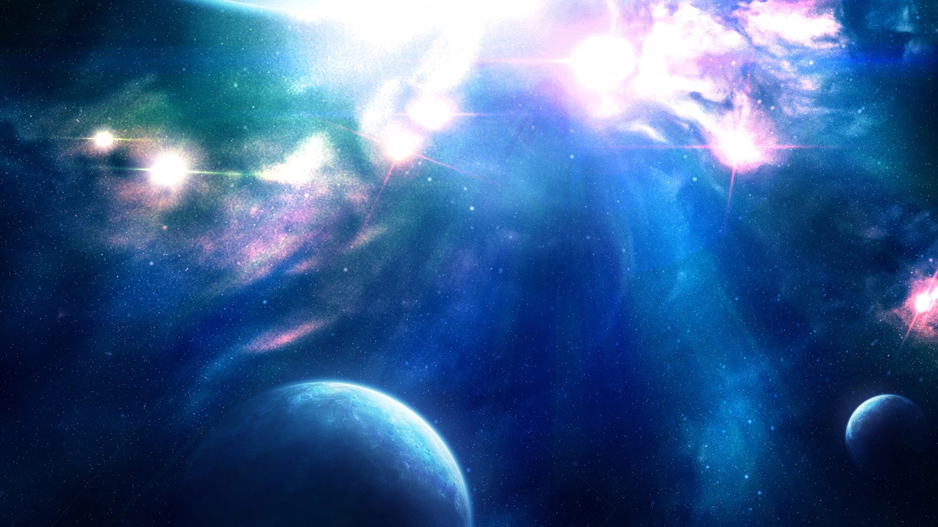 nekonečném vesmíru, krásné Star Tapeta #14 - 1366x768