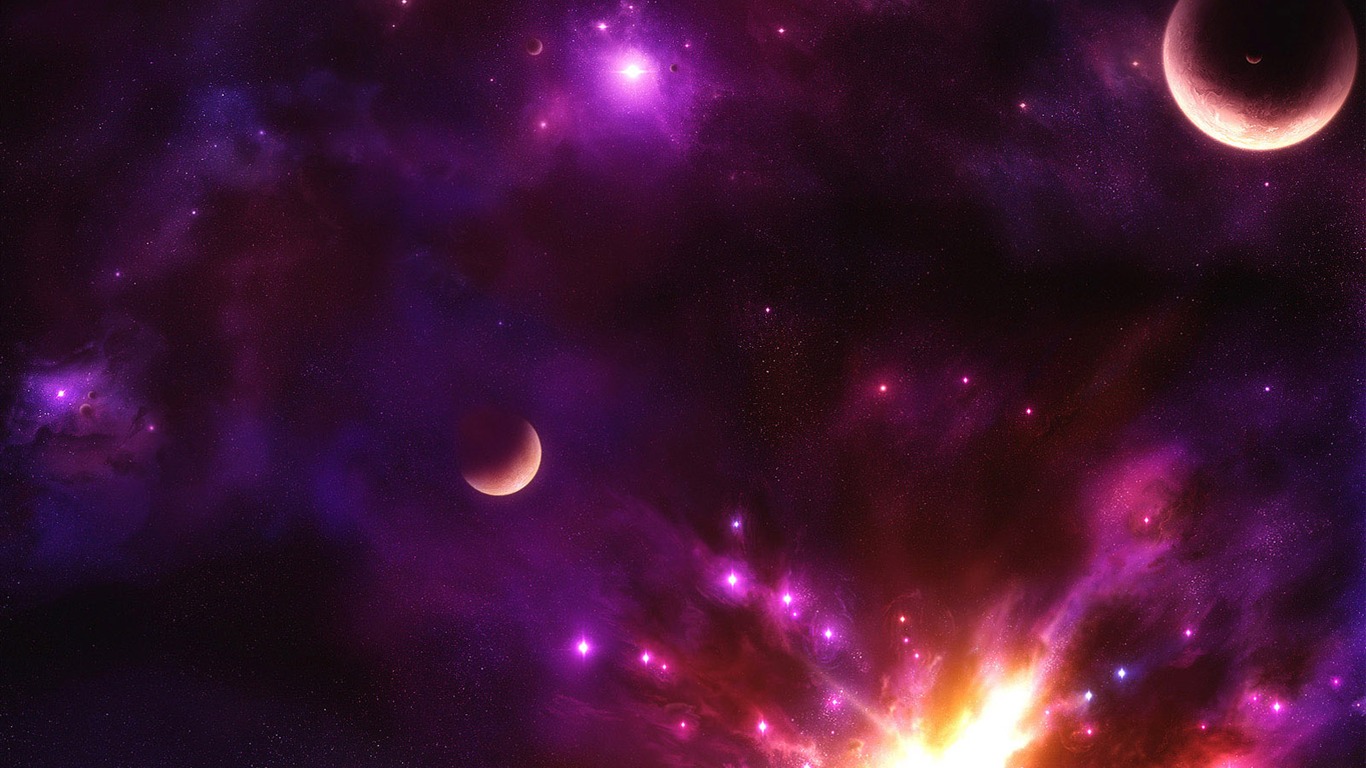 Unendlichen Universums, das schöne Star Wallpaper #17 - 1366x768
