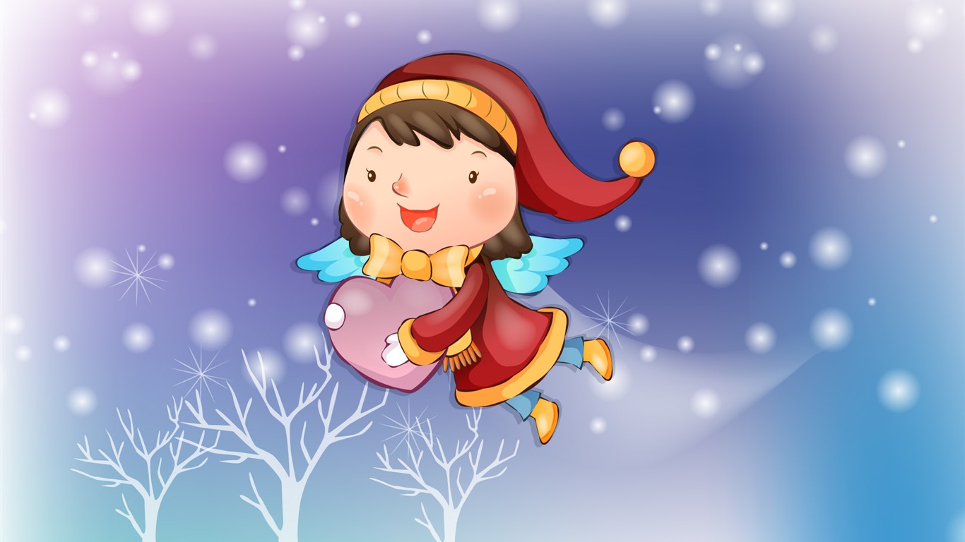 矢量快樂兒童壁紙(三) #2 - 1366x768