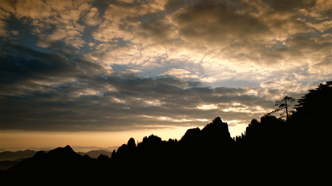 beau lever de soleil coucher de soleil et de papier peint #19 - 1366x768