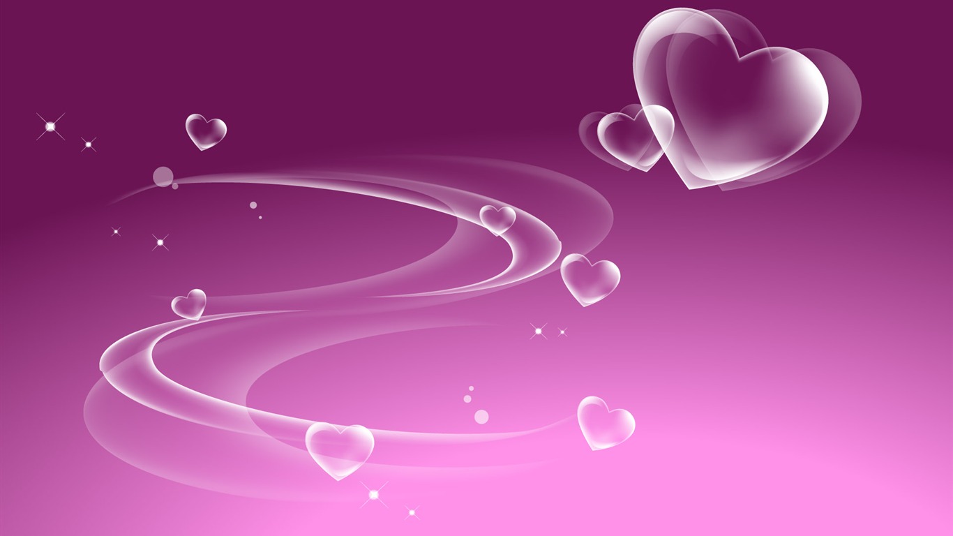 Valentýna Tapety na plochu láska Téma (2) #2 - 1366x768