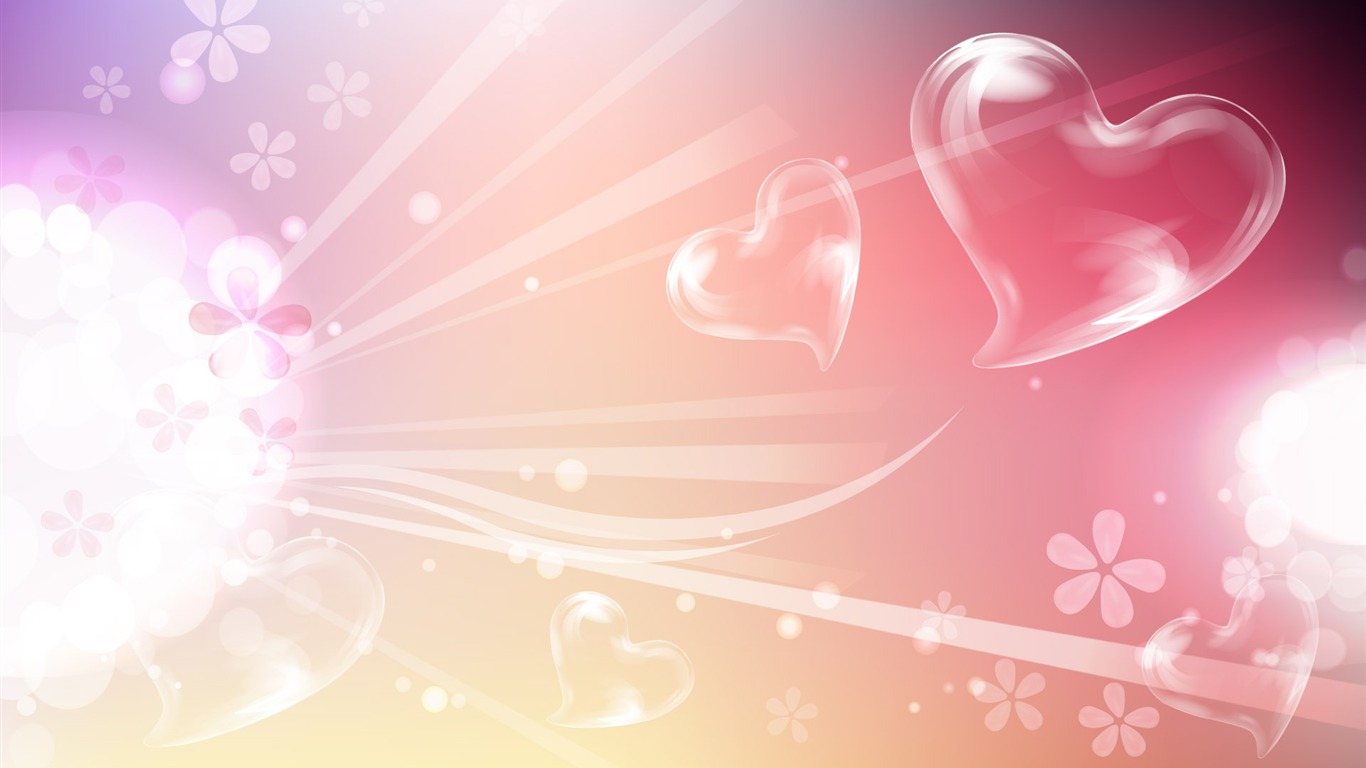 Valentýna Tapety na plochu láska Téma (2) #3 - 1366x768
