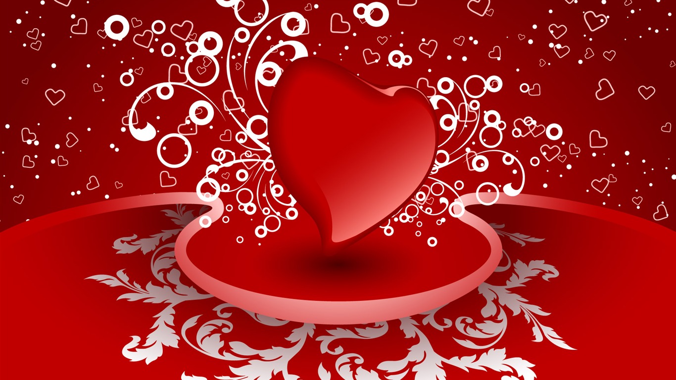 Valentýna Tapety na plochu láska Téma (2) #8 - 1366x768