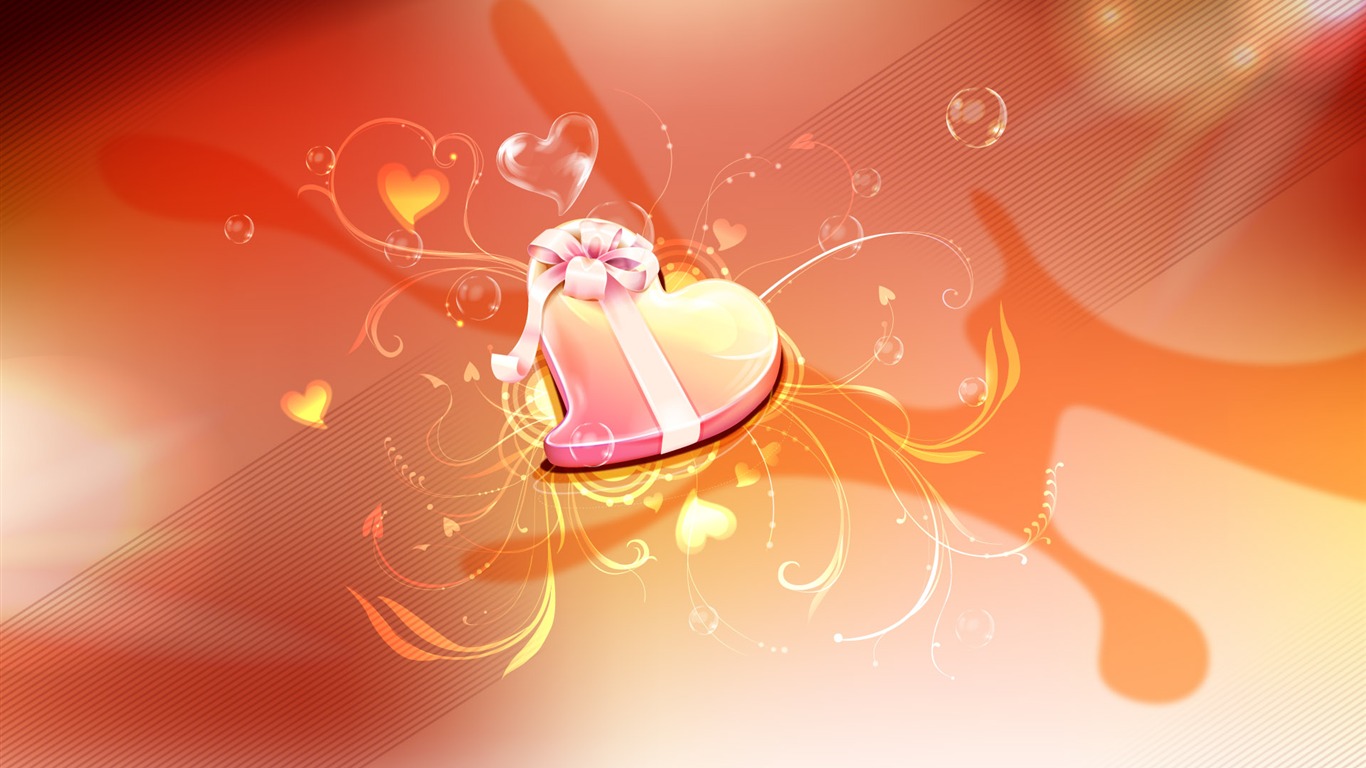 Valentýna Tapety na plochu láska Téma (2) #11 - 1366x768