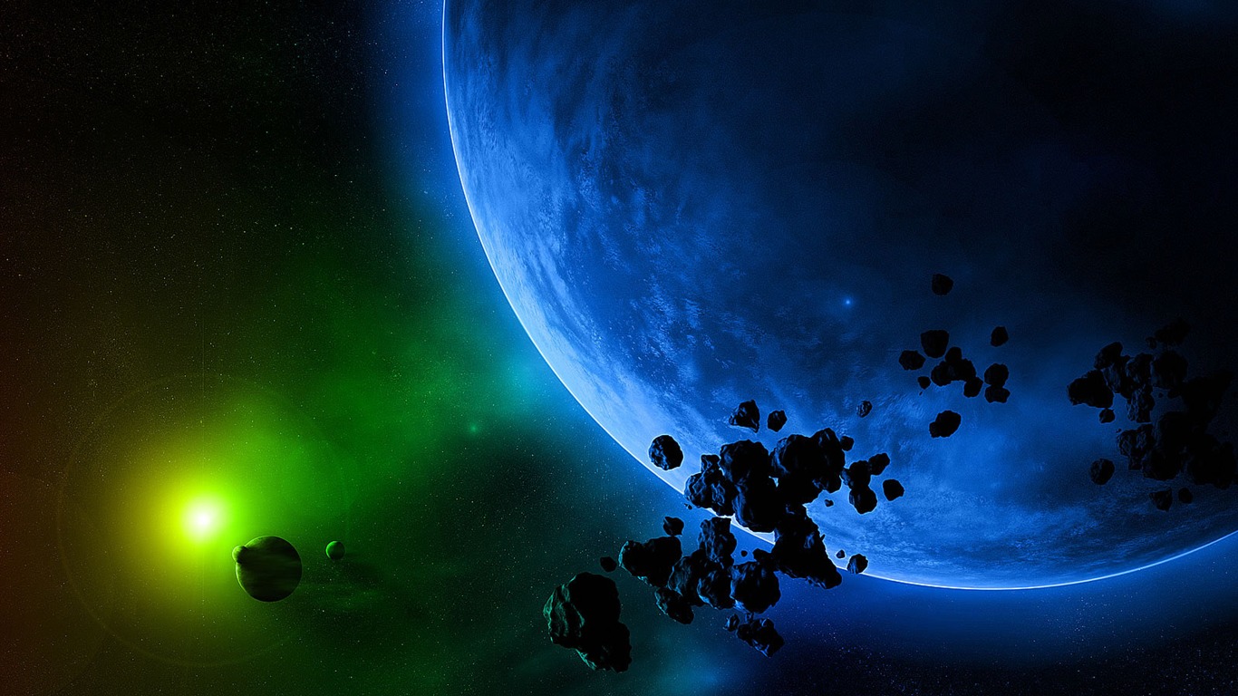 無限遐思 3D星空專輯壁紙 #1 - 1366x768