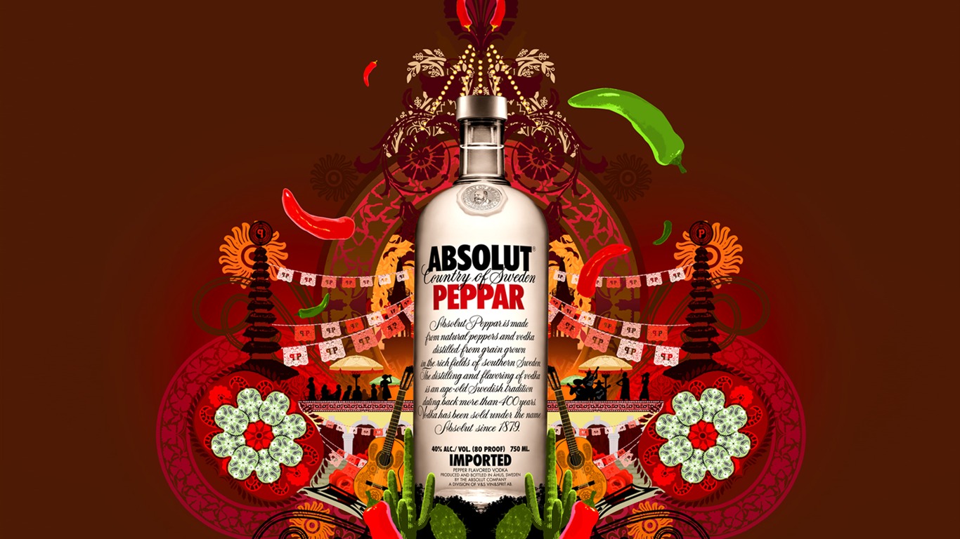 Fonds d'écran Absolut réclame de l'alcool #15 - 1366x768