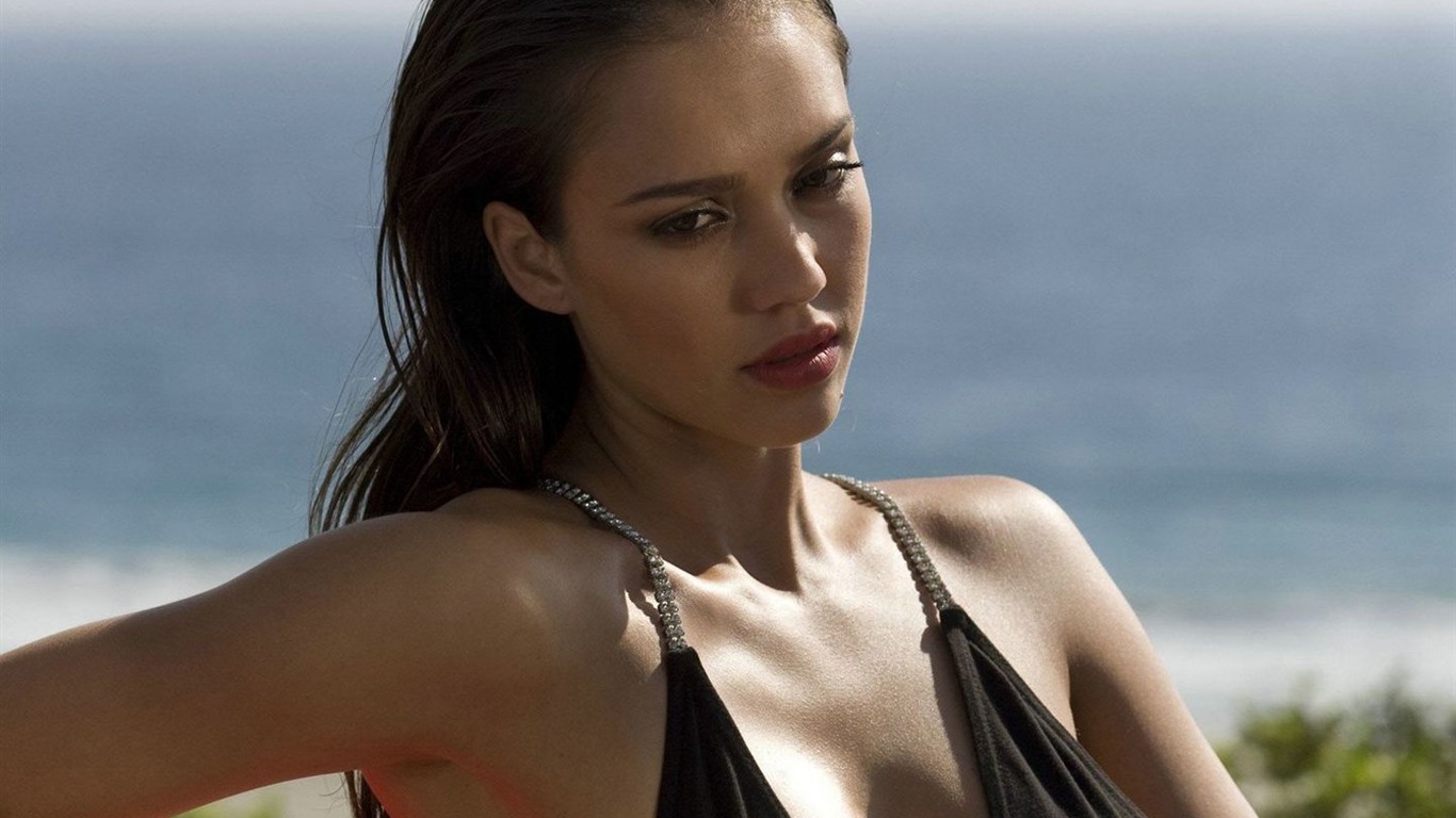 美女Jessica Alba 傑西卡·奧爾巴壁紙(六) #2 - 1366x768