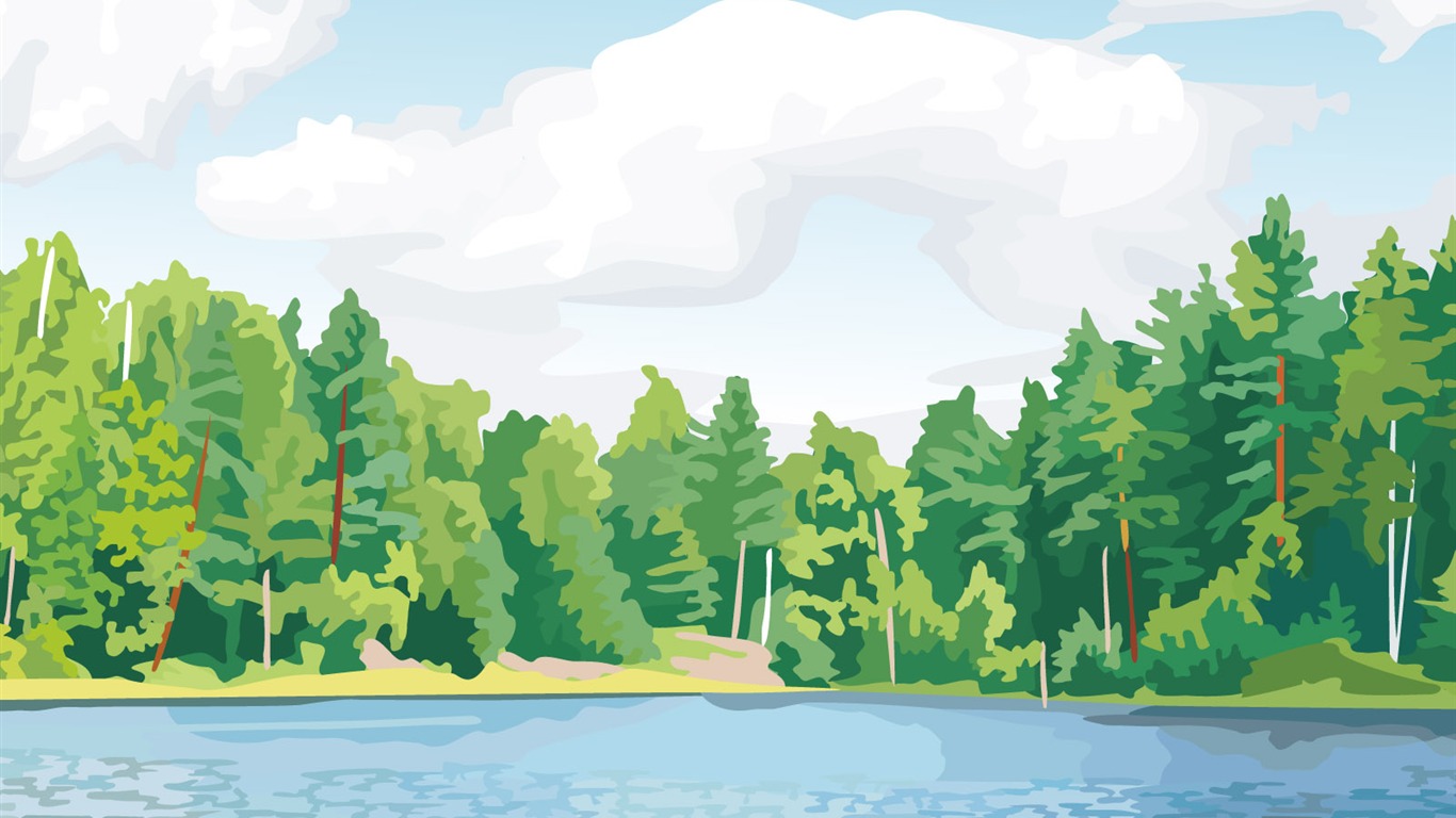 Vector Scenery Wallpapers (1) #17 - 1366x768