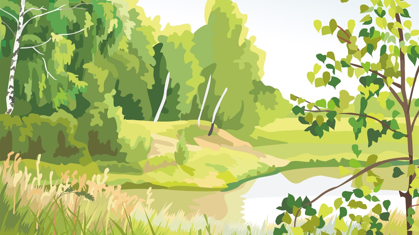 Vector Scenery Wallpapers (1) #19 - 1366x768