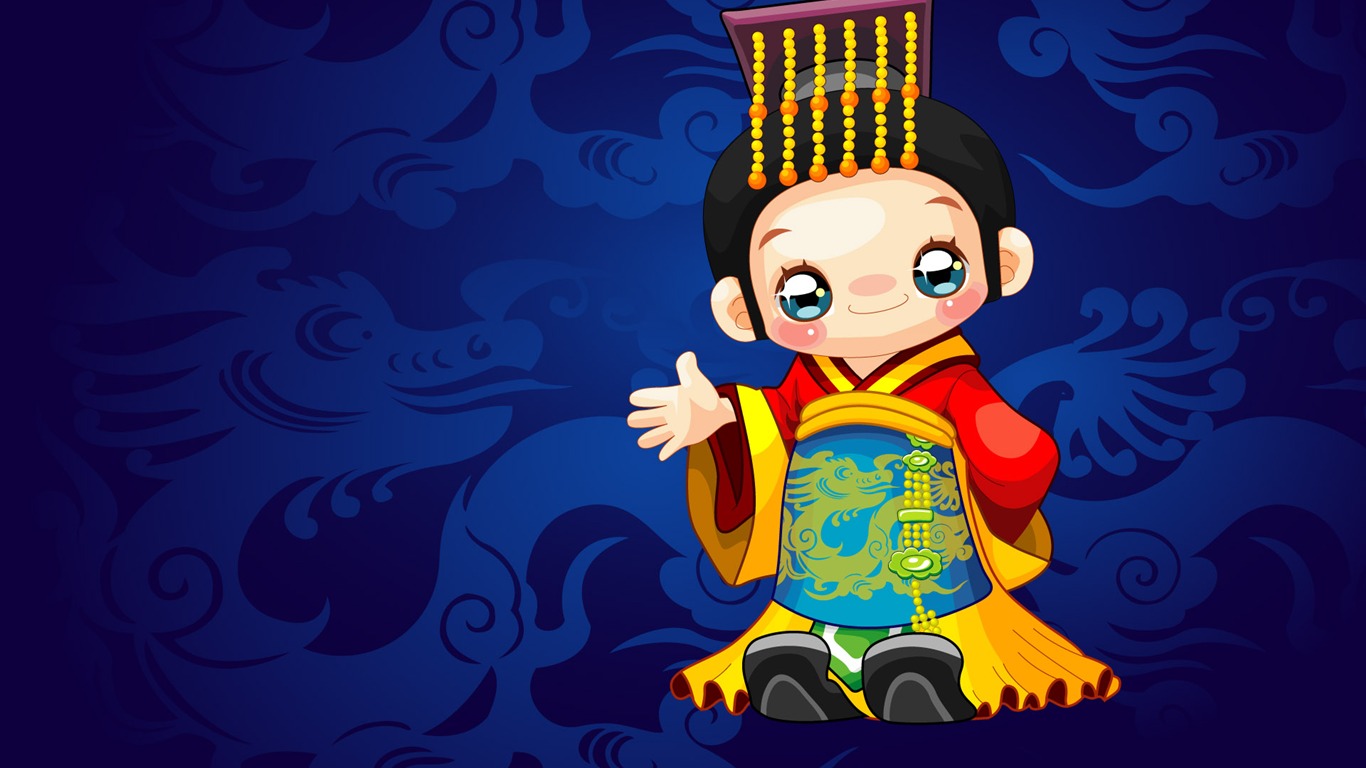 矢量卡通兒童壁紙(二) #10 - 1366x768
