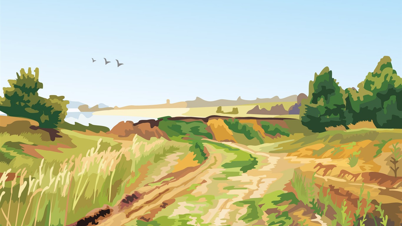 Vector Scenery Bilder (2) #3 - 1366x768