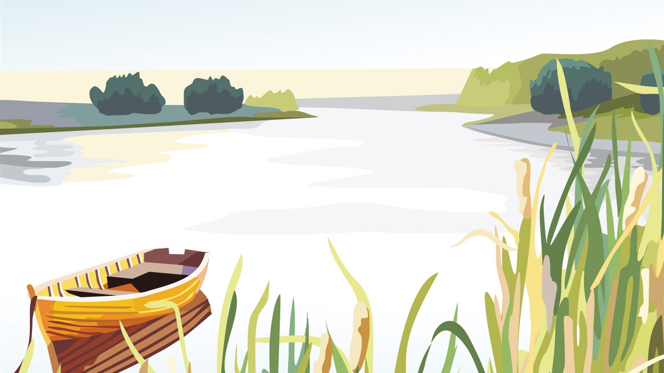 Vector Scenery Wallpapers (2) #7 - 1366x768