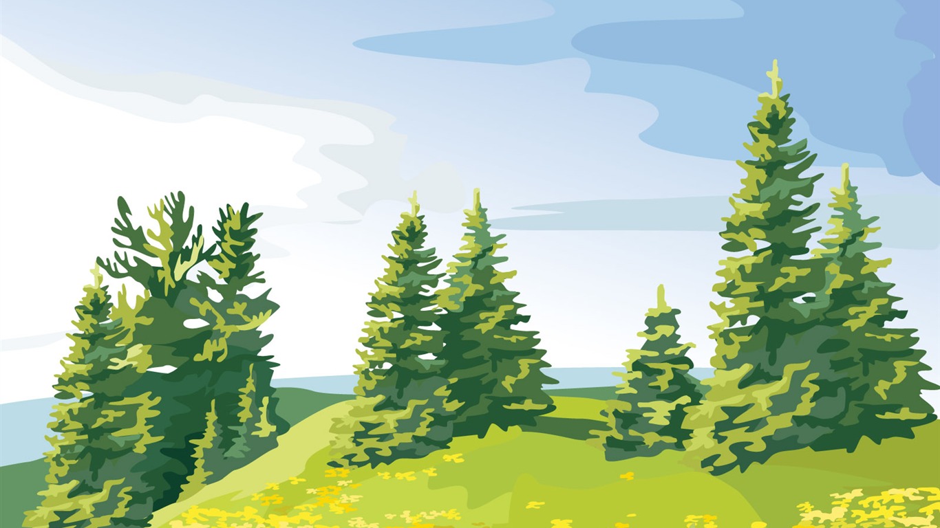 Vector Scenery Bilder (2) #12 - 1366x768