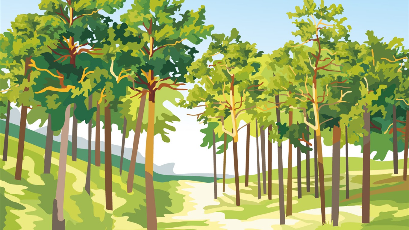 Vector Scenery Bilder (2) #18 - 1366x768