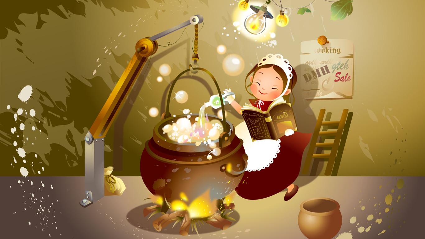 矢量童話壁紙(一) #2 - 1366x768