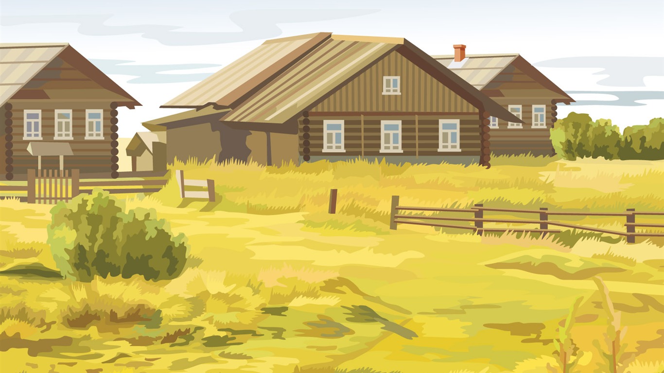 Tapety Vektorové Krajina (3) #5 - 1366x768