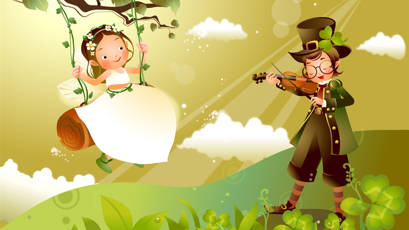 Fond d'écran Fairy Tales Vector (2) #20 - 1366x768