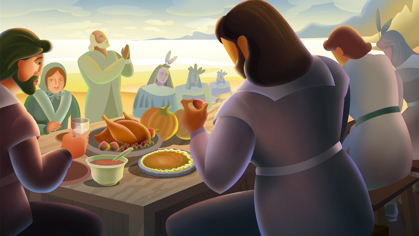 Thanksgiving theme wallpaper (2) #8 - 1366x768