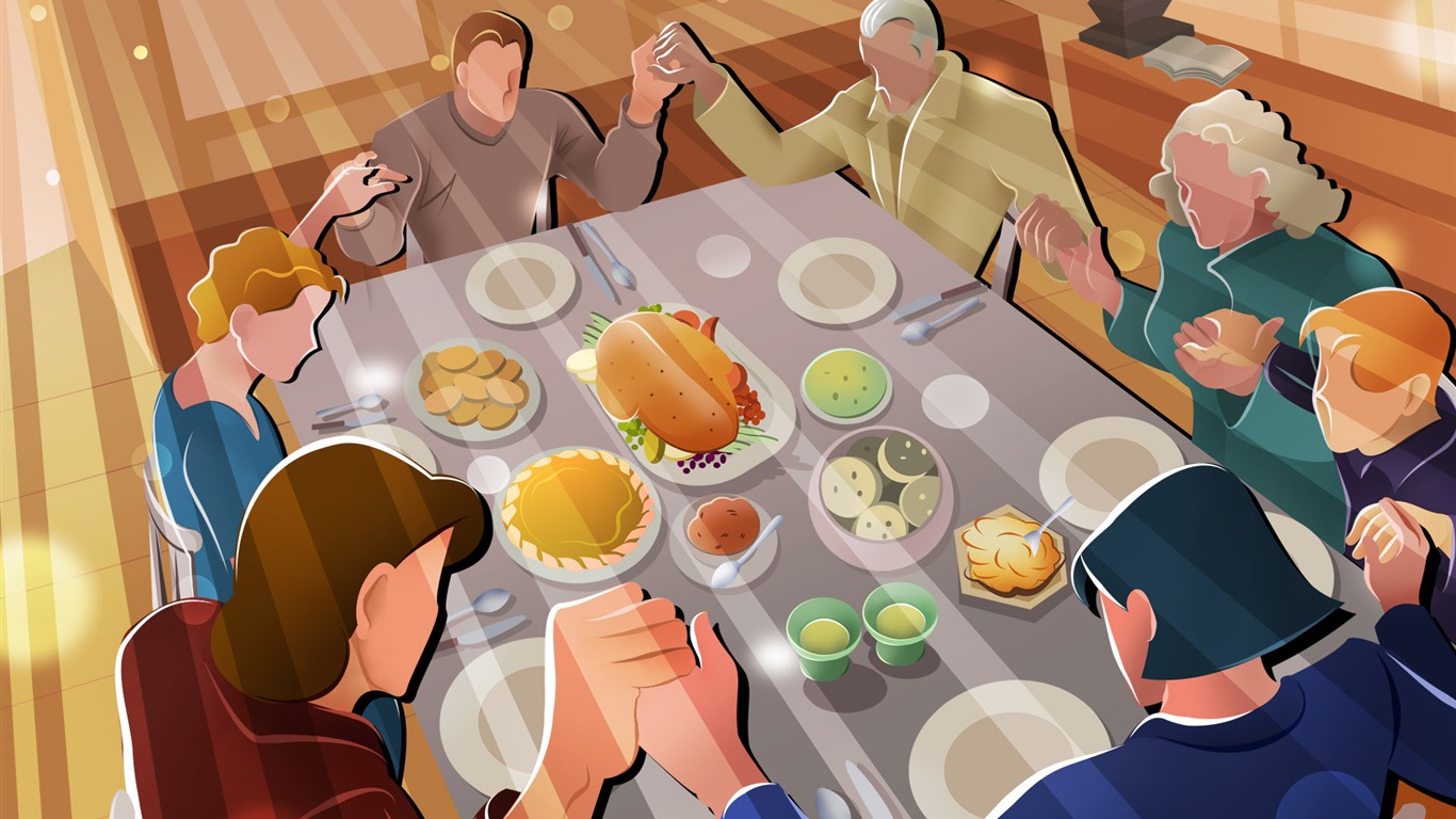 Thanksgiving Thema Tapete (3) #7 - 1366x768