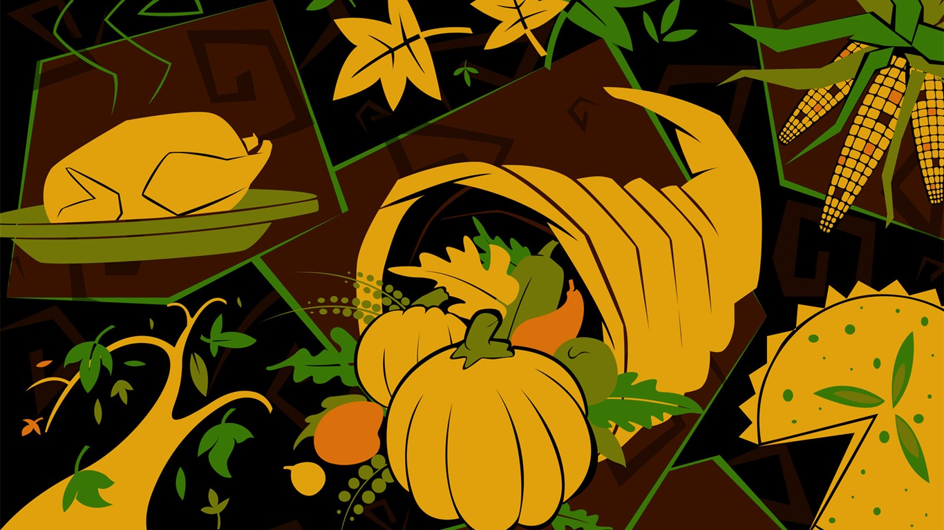 Thanksgiving Thema Tapete (3) #8 - 1366x768