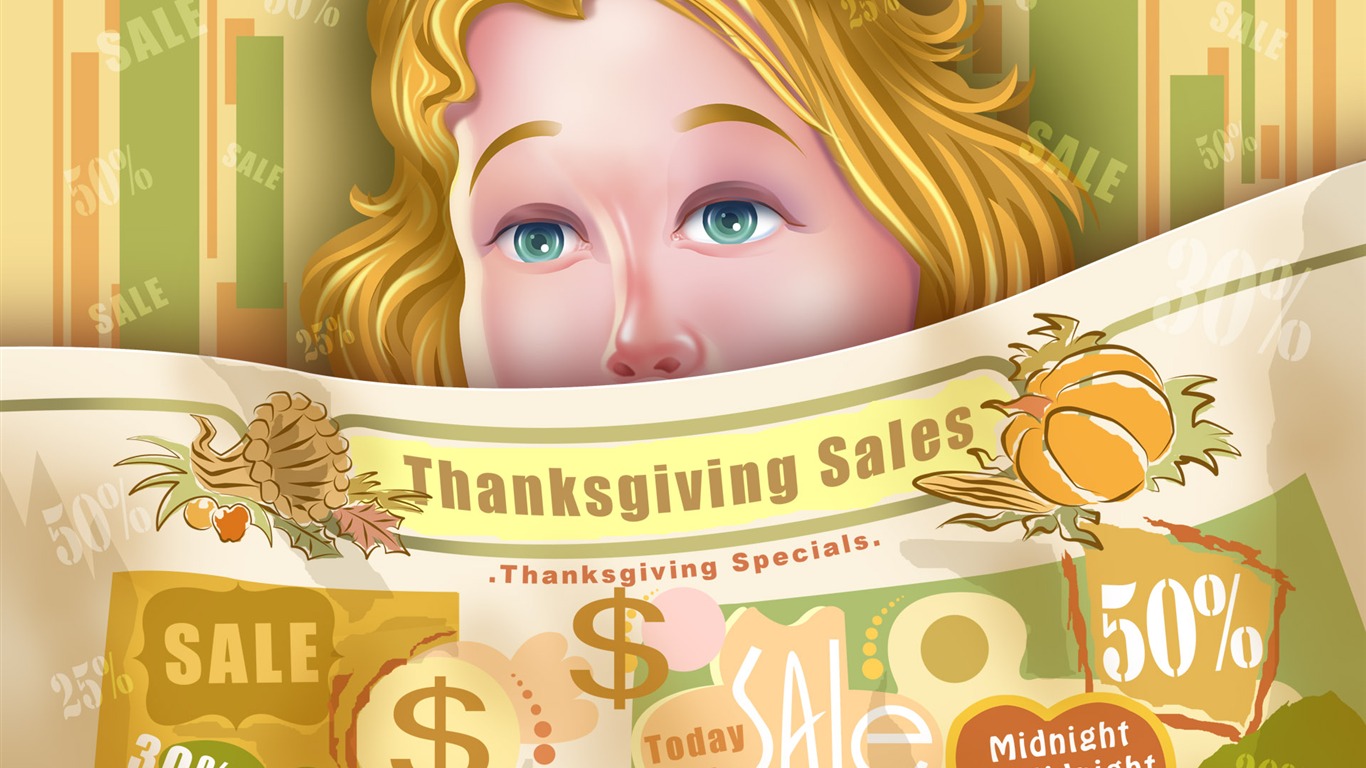 Thanksgiving Thema Tapete (3) #10 - 1366x768