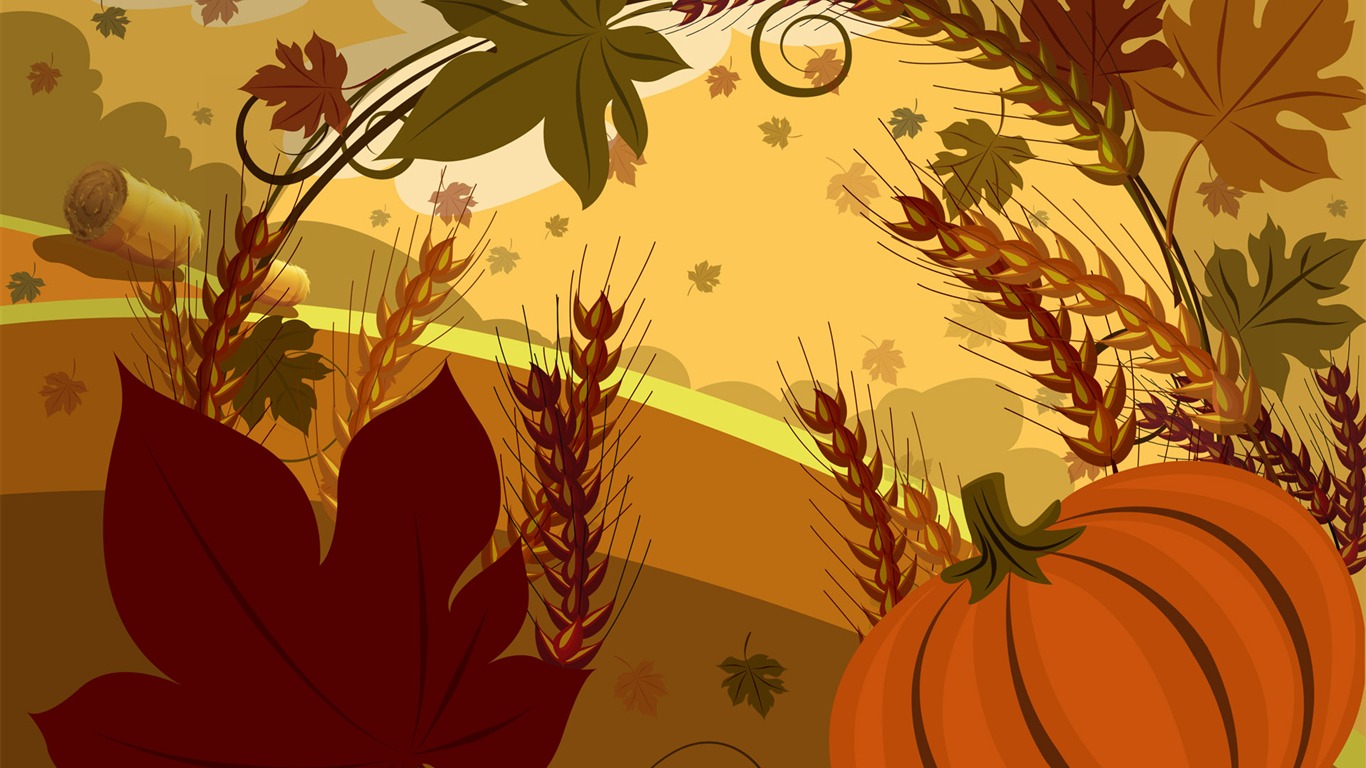 Thanksgiving Thema Tapete (3) #16 - 1366x768