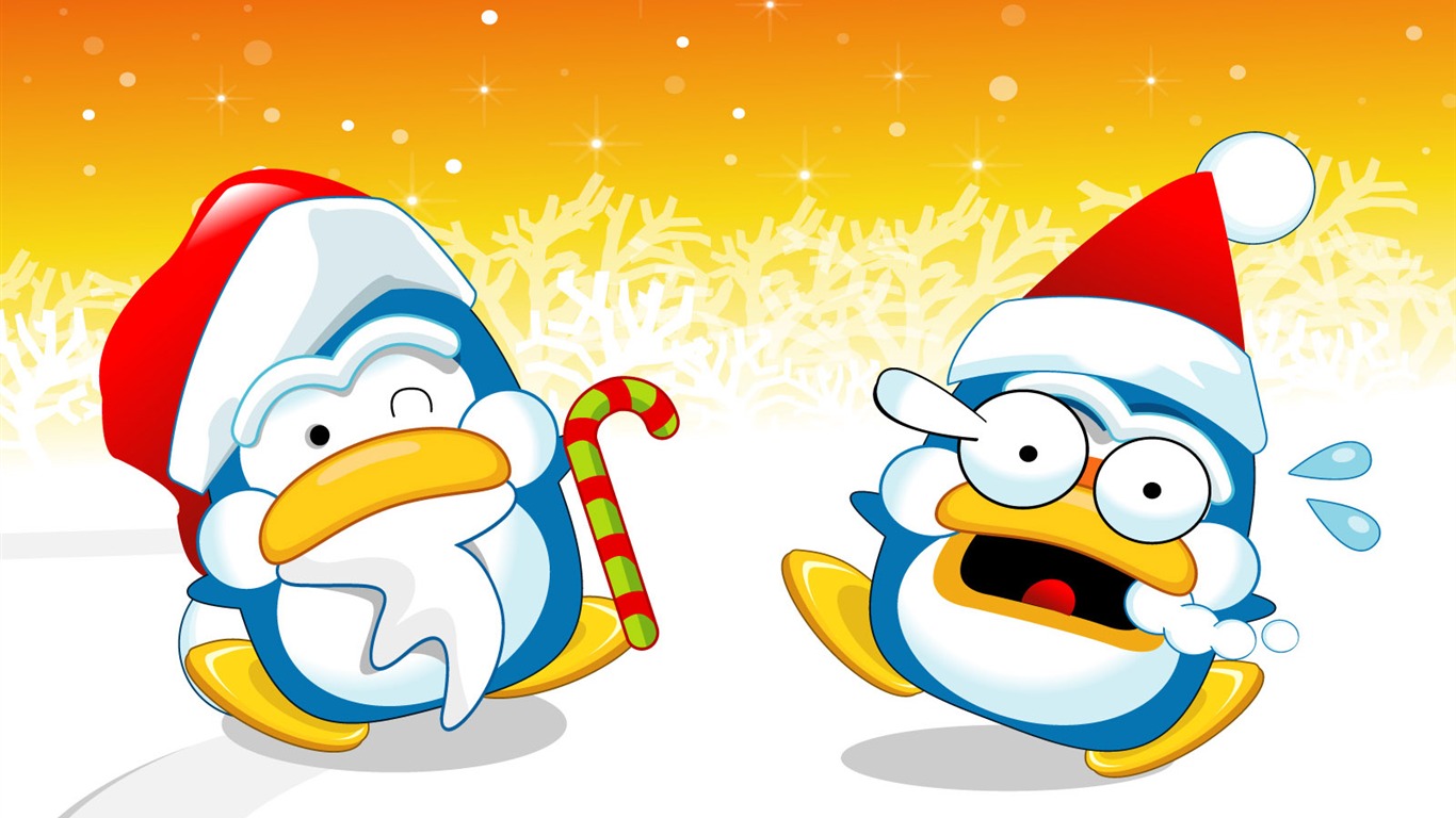 Vector Christmas wallpapers (1) #11 - 1366x768