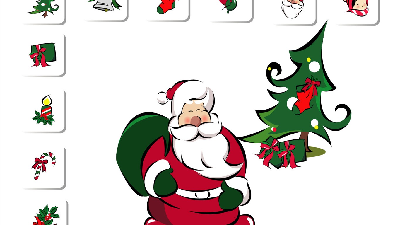 Vector Christmas wallpapers (1) #14 - 1366x768